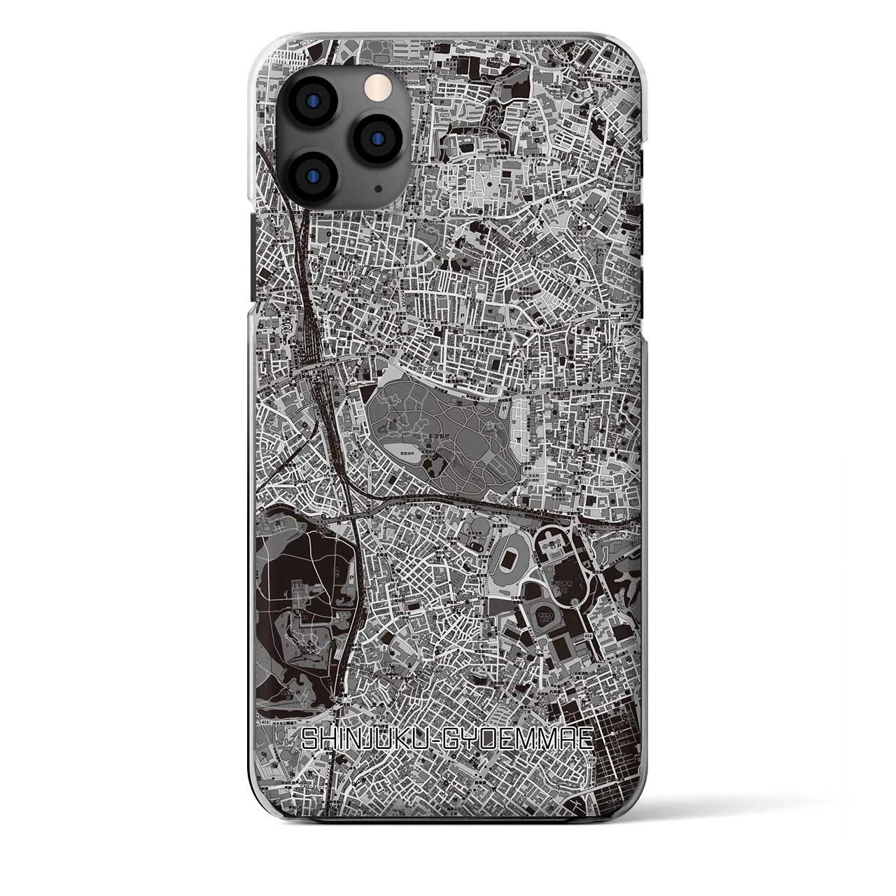 【新宿御苑前(東京都)】地図柄iPhoneケース(クリアタイプ)