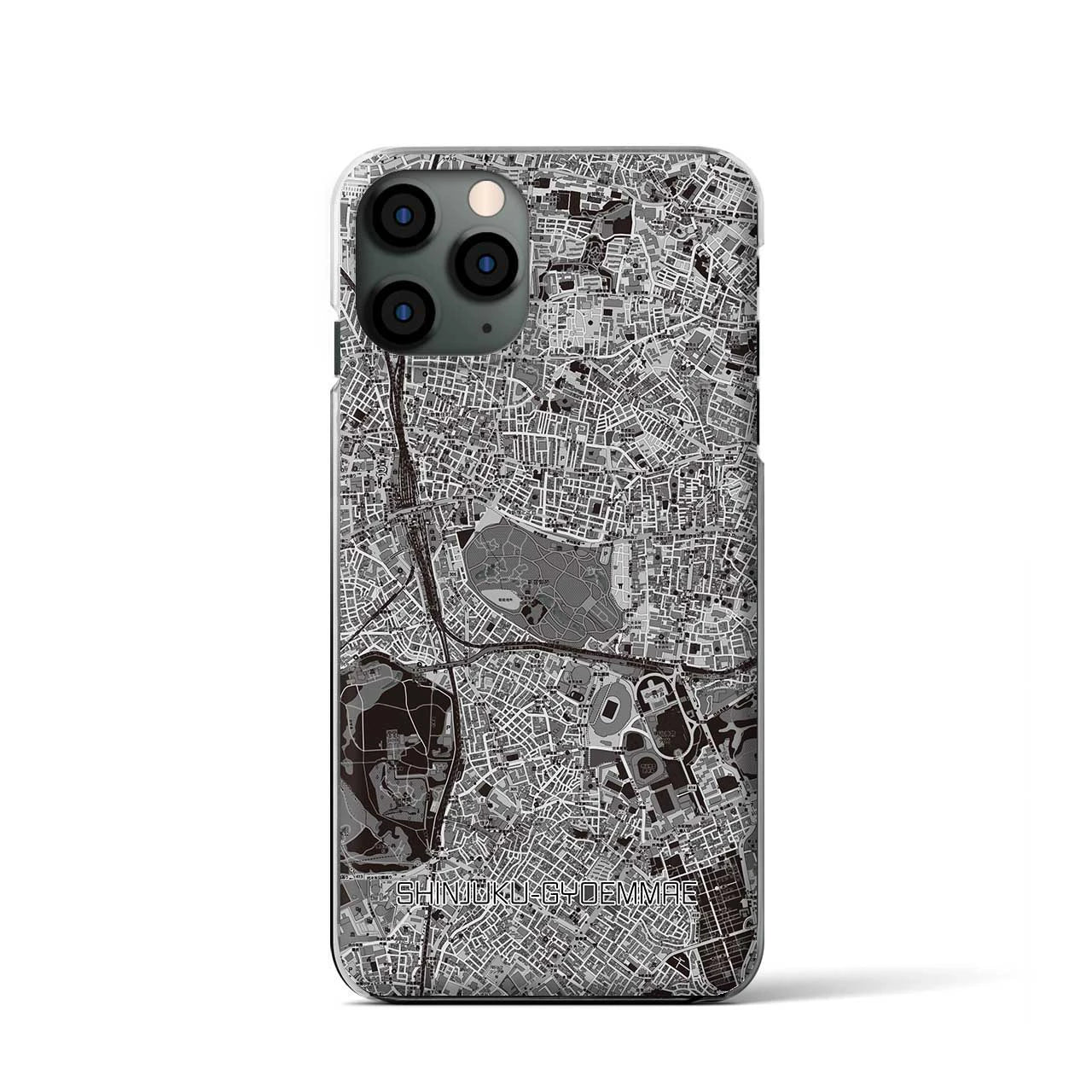 【新宿御苑前(東京都)】地図柄iPhoneケース(クリアタイプ)