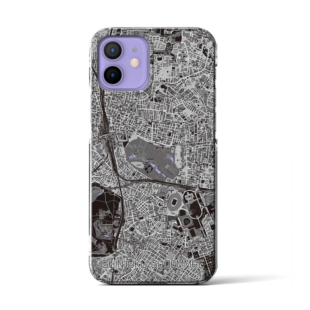 【新宿御苑前(東京都)】地図柄iPhoneケース(クリアタイプ)