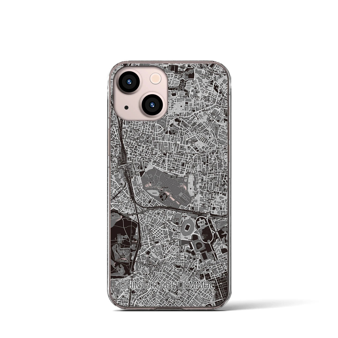 【新宿御苑前(東京都)】地図柄iPhoneケース(クリアタイプ)