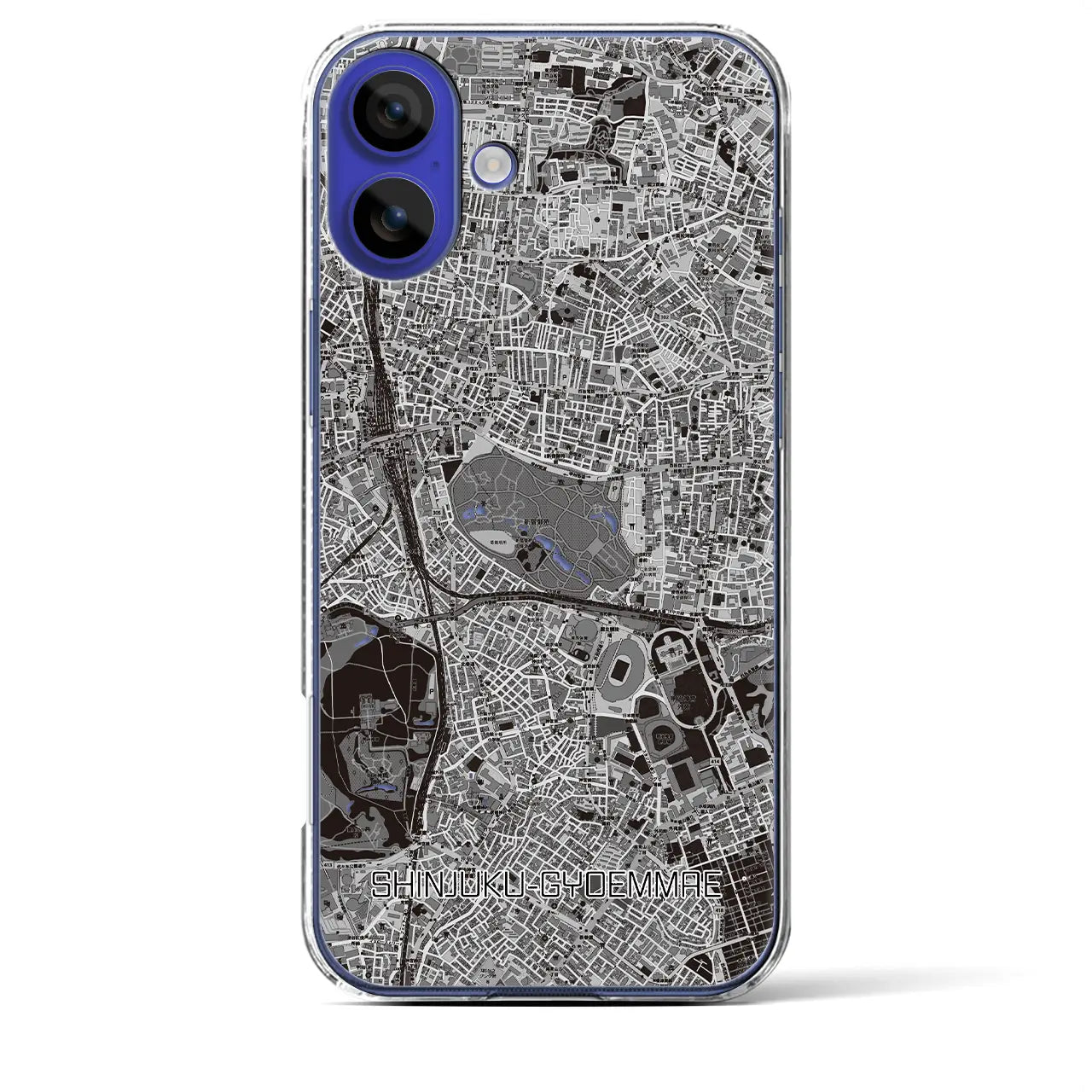 【新宿御苑前(東京都)】地図柄iPhoneケース(クリアタイプ)