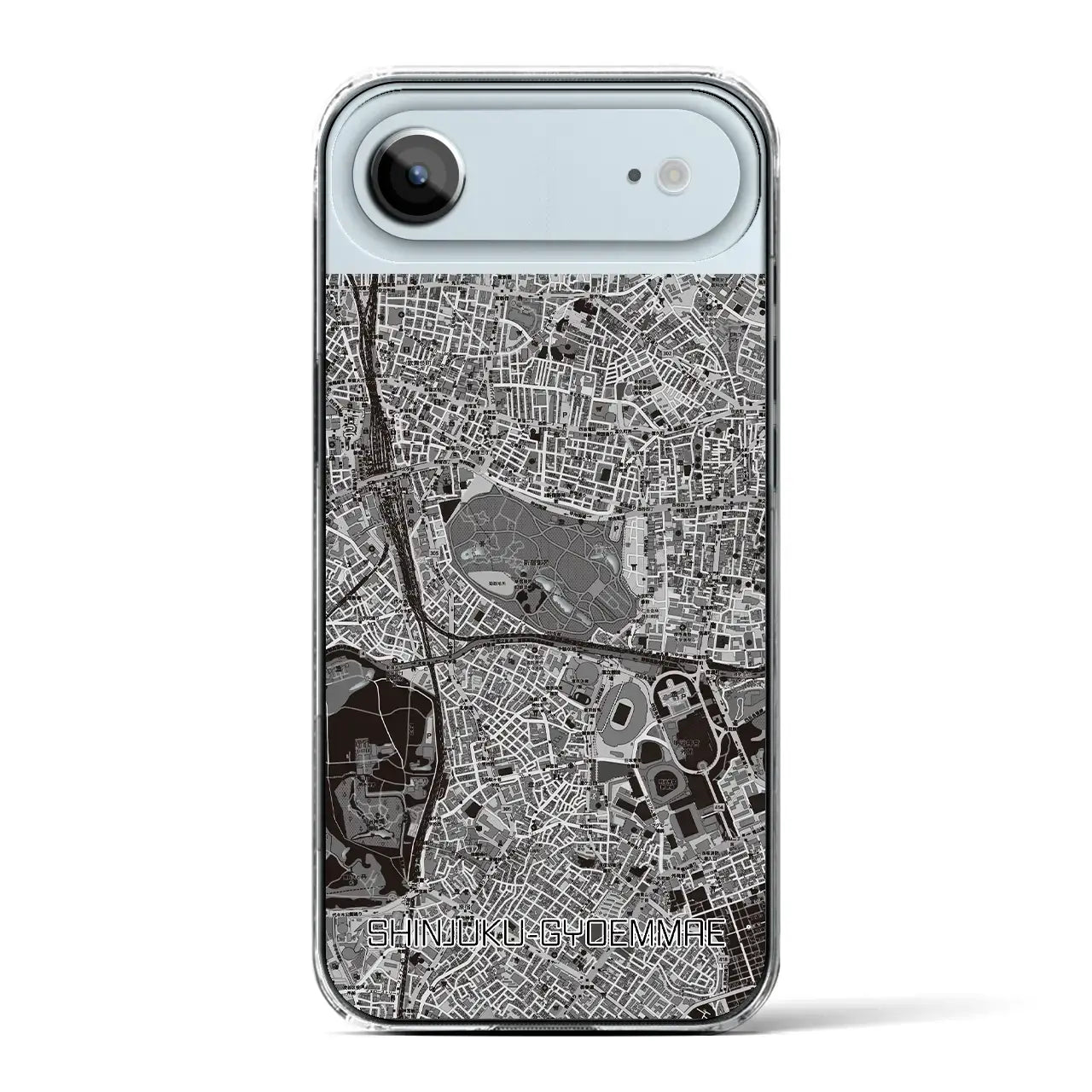 【新宿御苑前(東京都)】地図柄iPhoneケース(クリアタイプ)