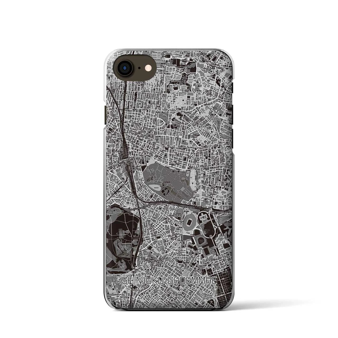 【新宿御苑前(東京都)】地図柄iPhoneケース(クリアタイプ)