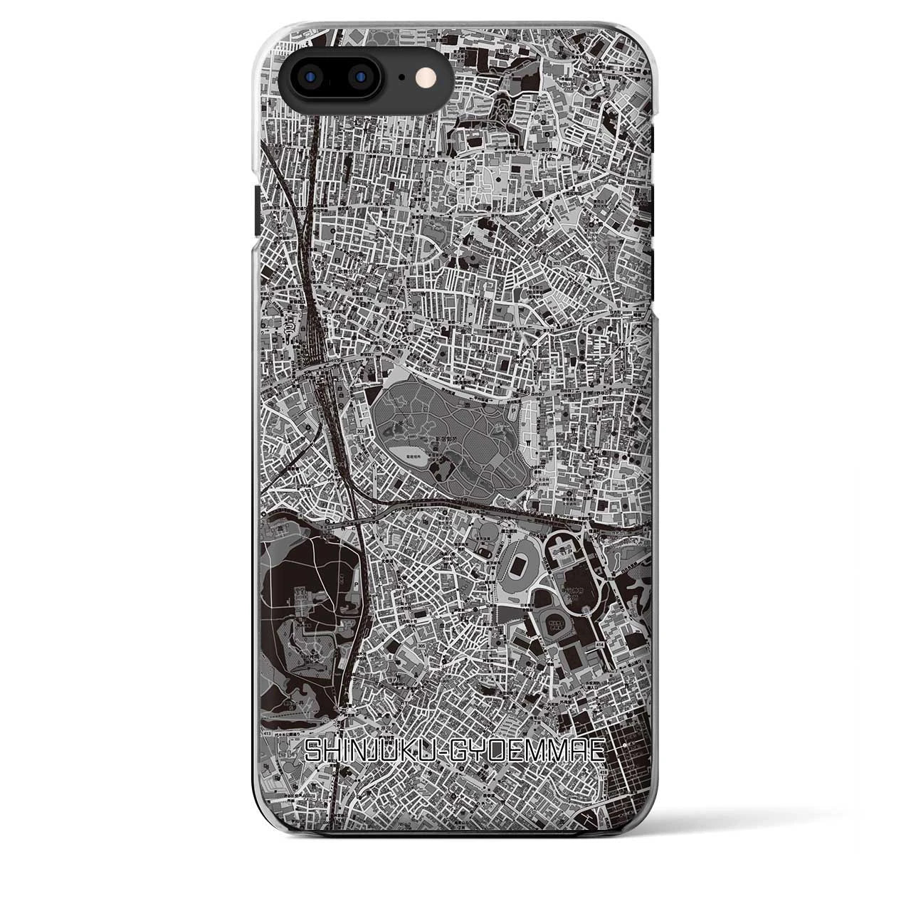 【新宿御苑前(東京都)】地図柄iPhoneケース(クリアタイプ)