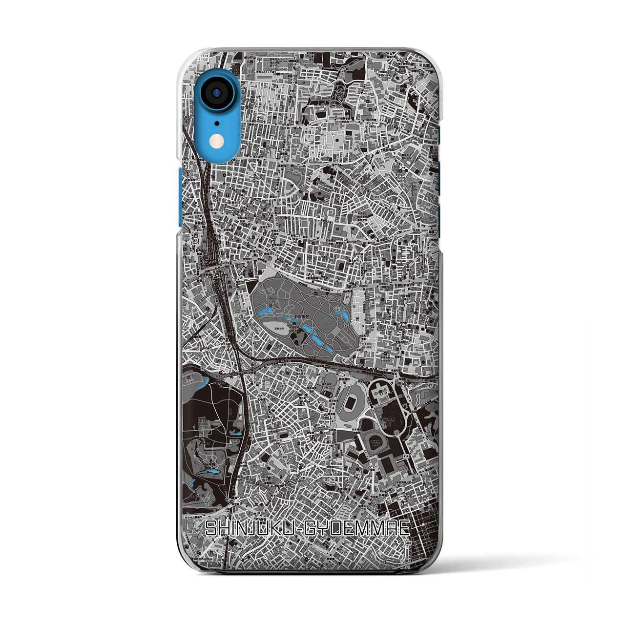 【新宿御苑前(東京都)】地図柄iPhoneケース(クリアタイプ)