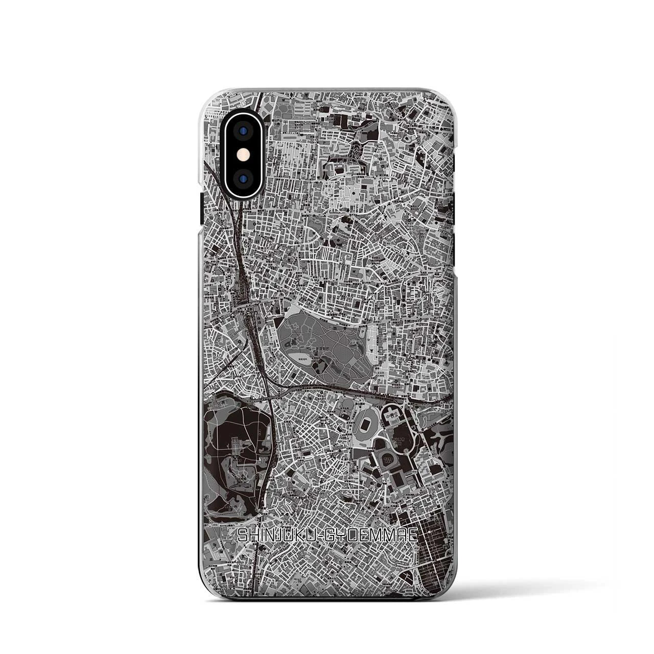 【新宿御苑前(東京都)】地図柄iPhoneケース(クリアタイプ)
