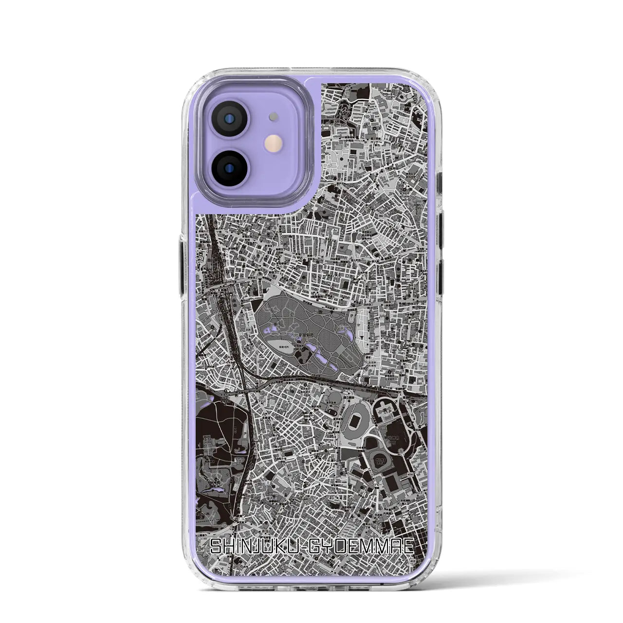 【新宿御苑前(東京都)】地図柄iPhoneケース(MagSafeタイプ)