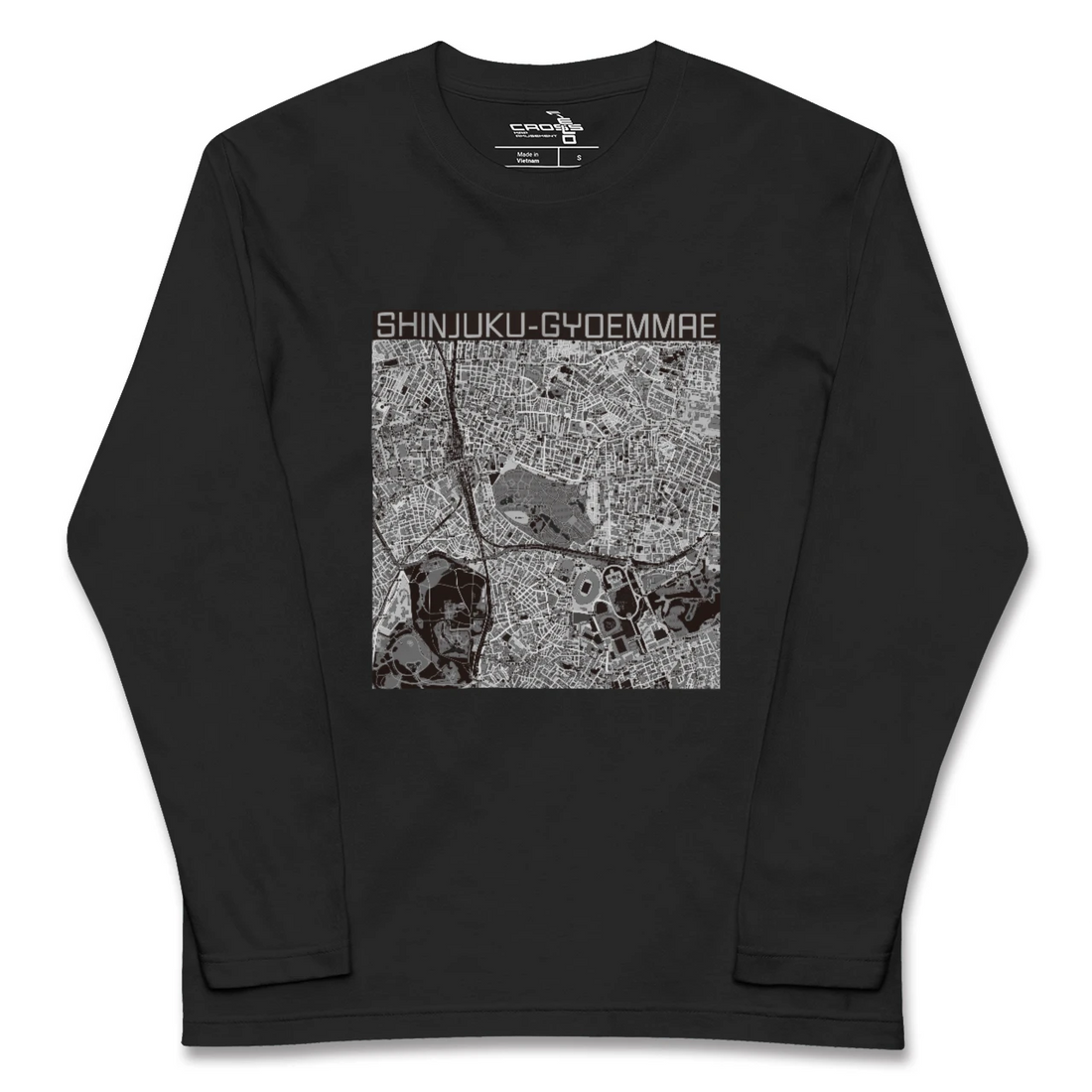 【新宿御苑前(東京都)】地図柄ロングスリーブTシャツ