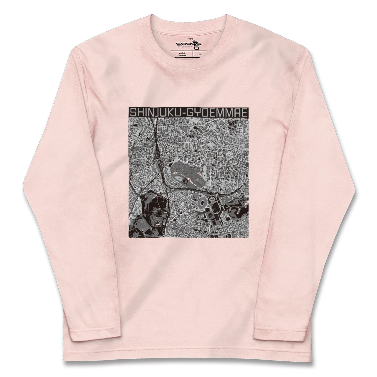 【新宿御苑前(東京都)】地図柄ロングスリーブTシャツ