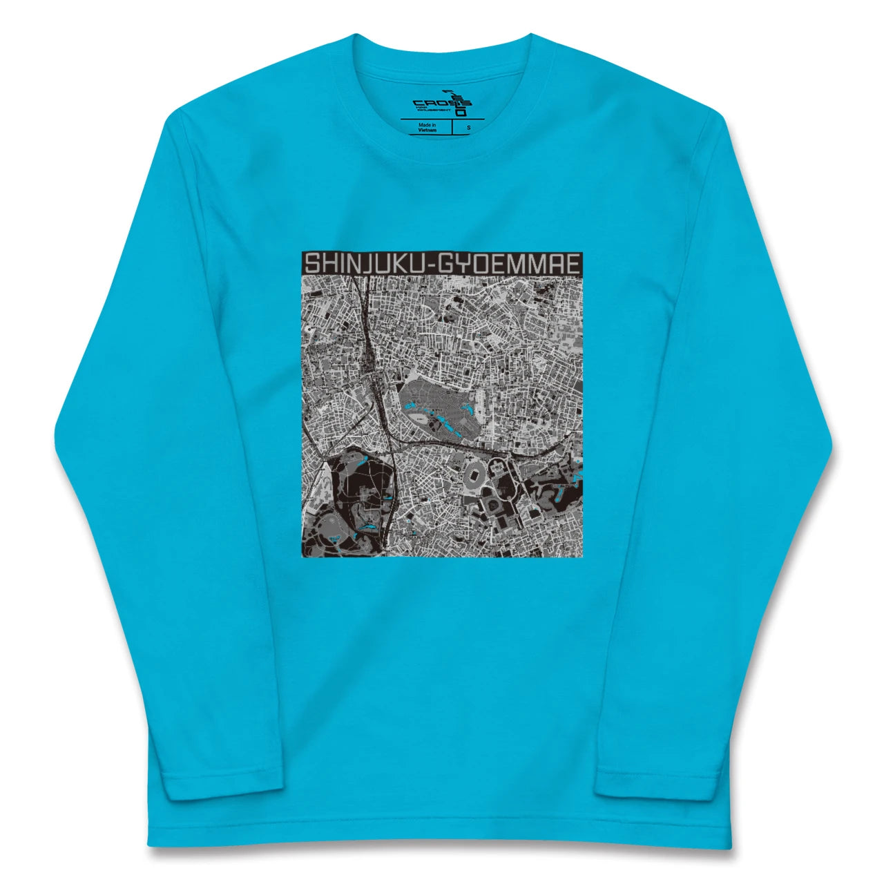 【新宿御苑前(東京都)】地図柄ロングスリーブTシャツ