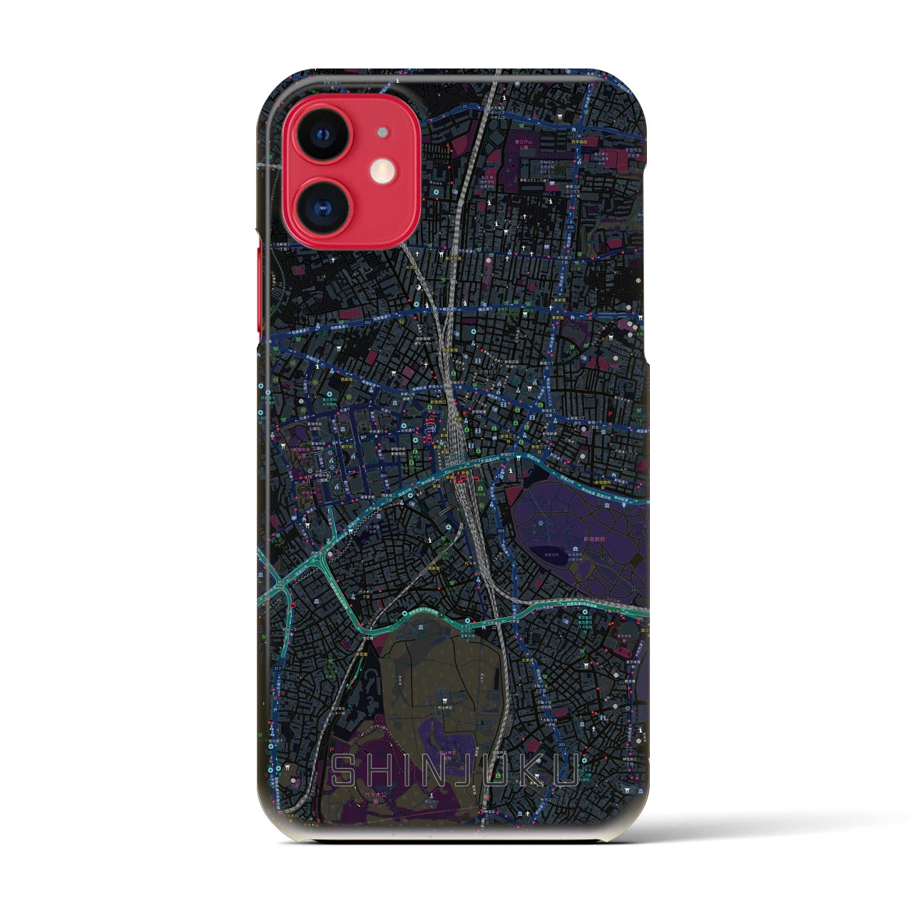 【新宿(東京都)】地図柄iPhoneケース(バックカバータイプ)