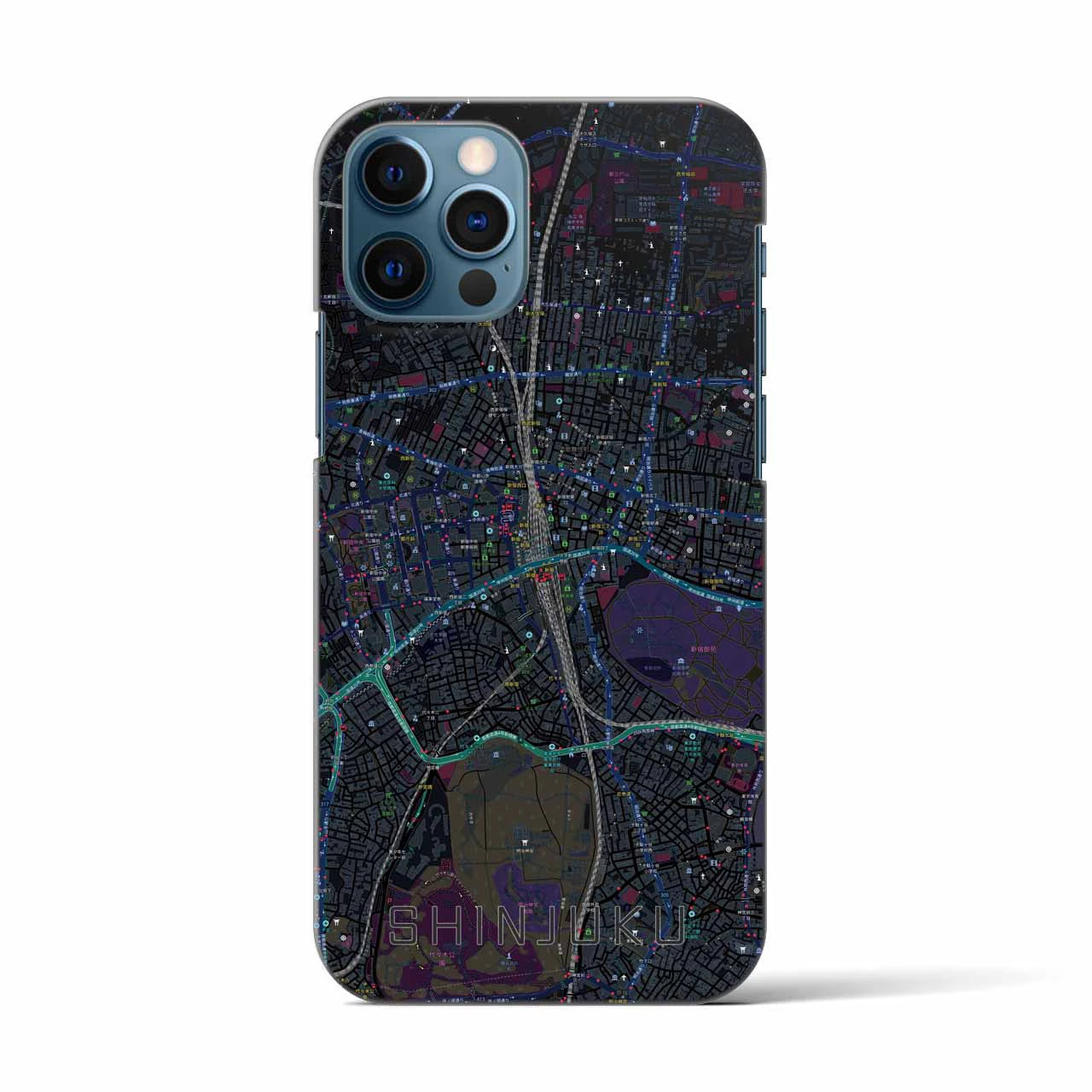 【新宿(東京都)】地図柄iPhoneケース(バックカバータイプ)