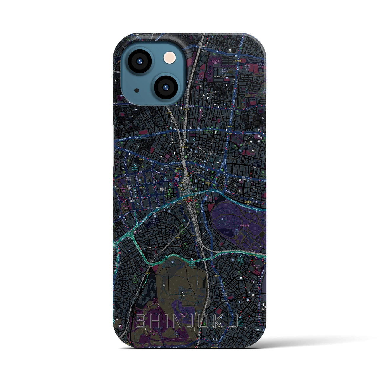 【新宿(東京都)】地図柄iPhoneケース(バックカバータイプ)