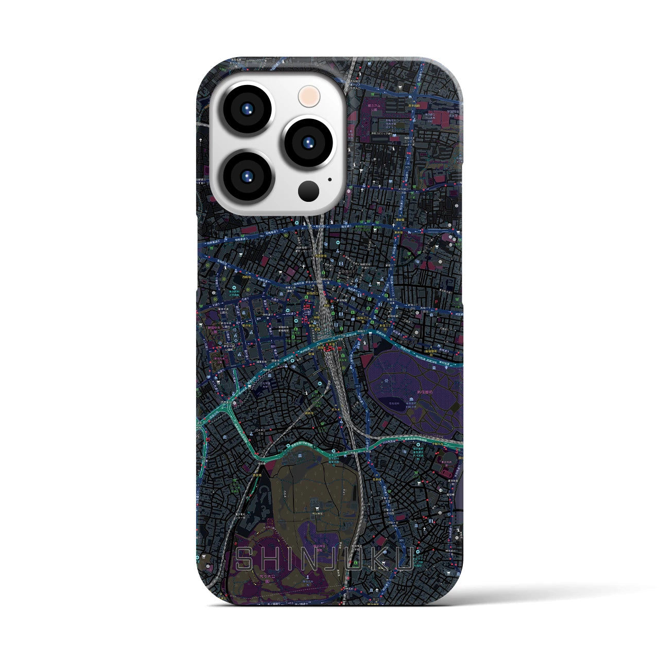 【新宿(東京都)】地図柄iPhoneケース(バックカバータイプ)