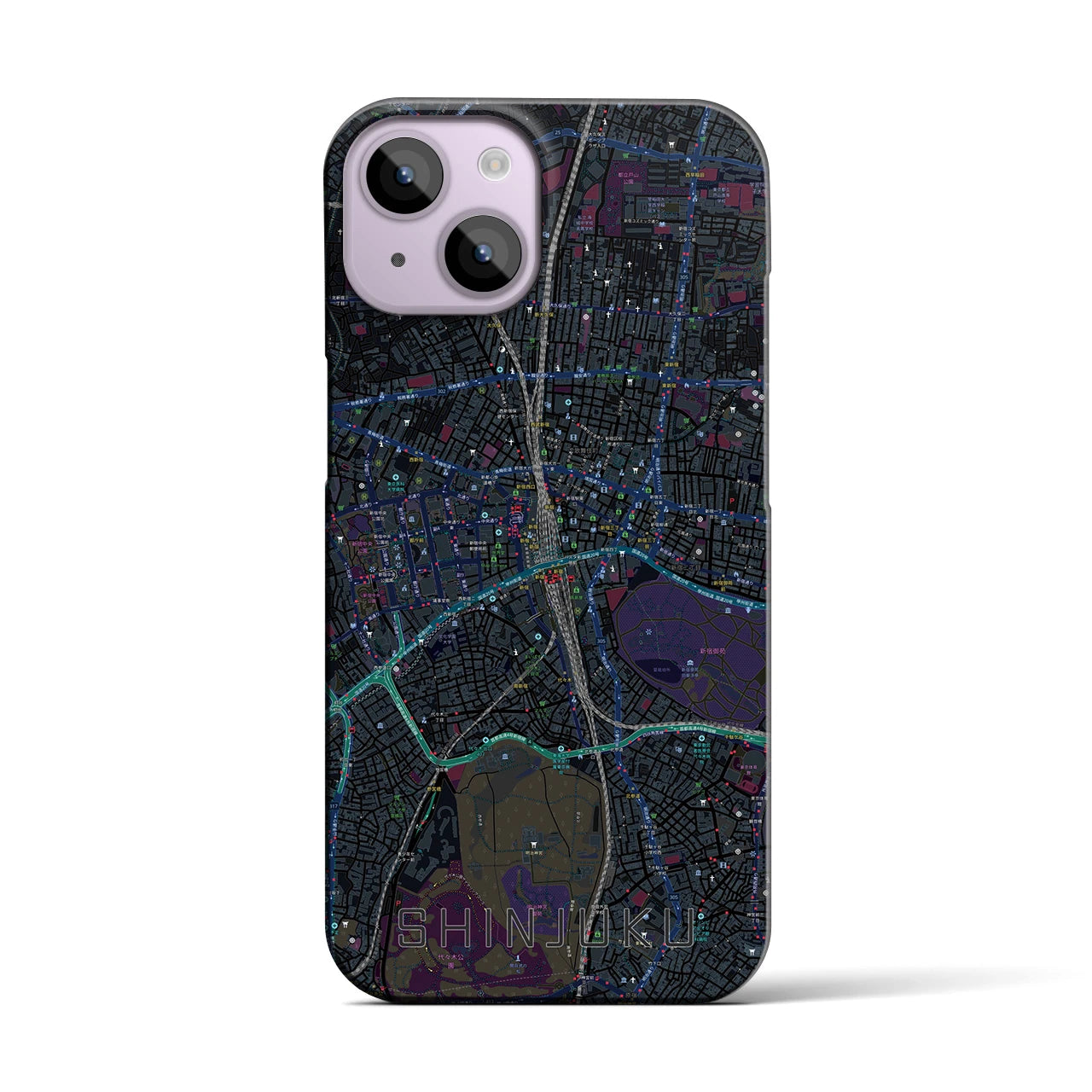 【新宿(東京都)】地図柄iPhoneケース(バックカバータイプ)