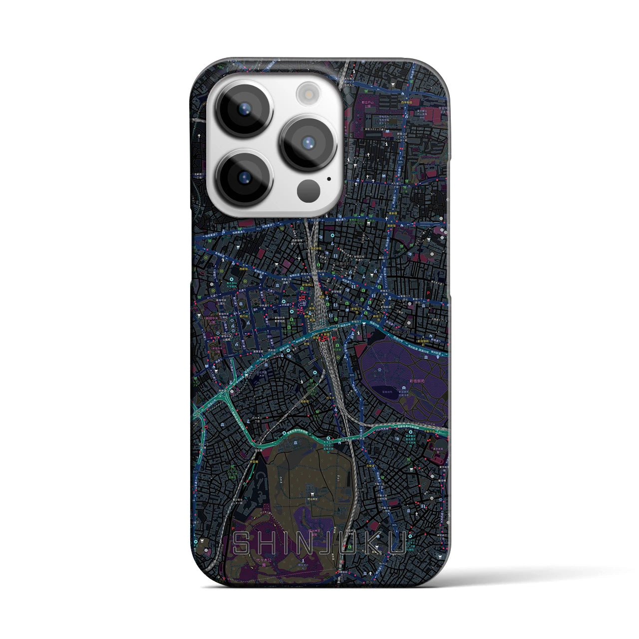 【新宿(東京都)】地図柄iPhoneケース(バックカバータイプ)