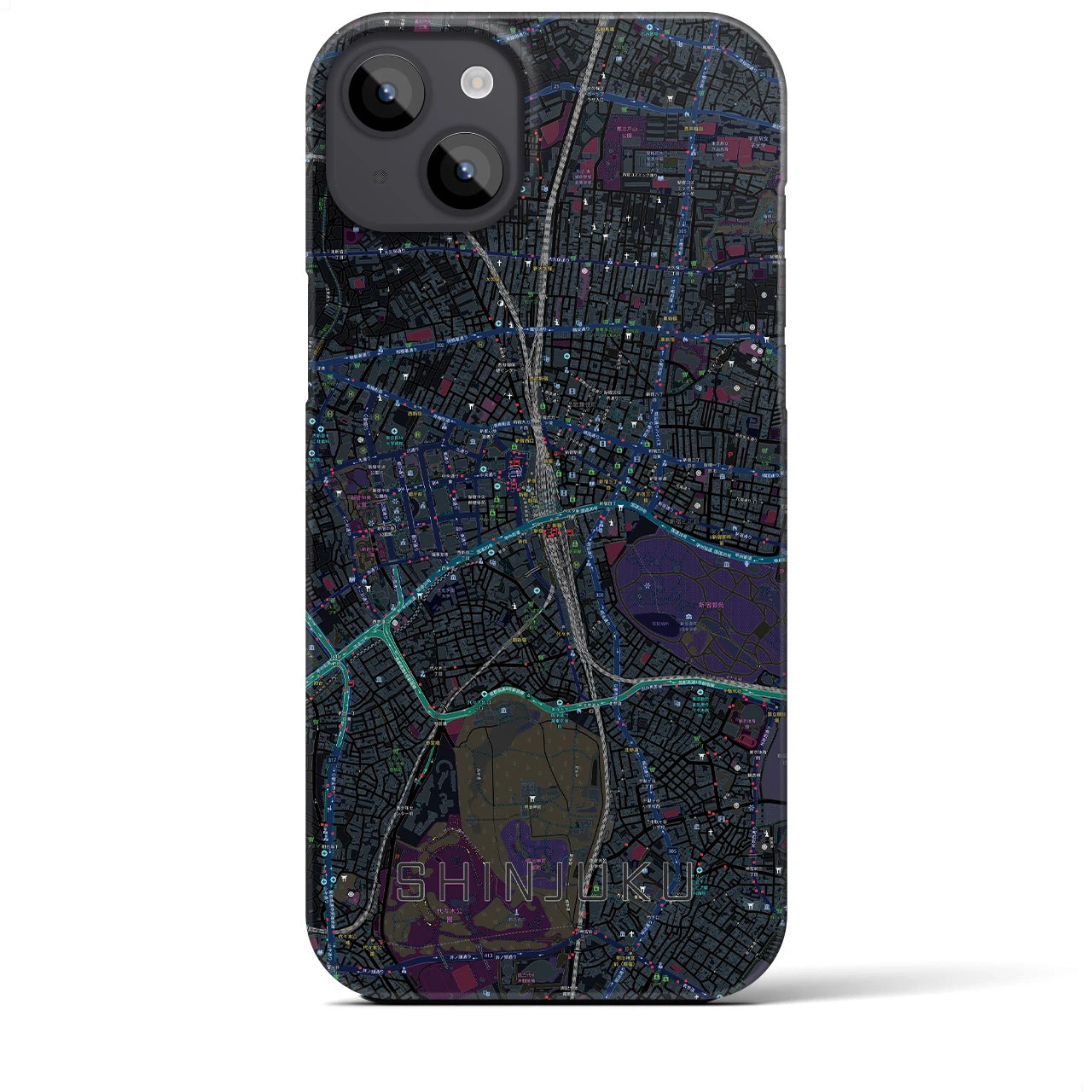 【新宿(東京都)】地図柄iPhoneケース(バックカバータイプ)