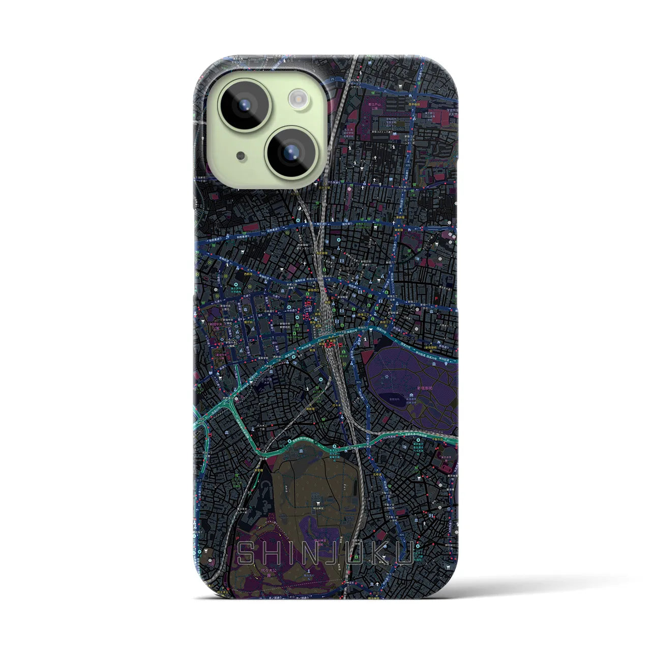 【新宿(東京都)】地図柄iPhoneケース(バックカバータイプ)