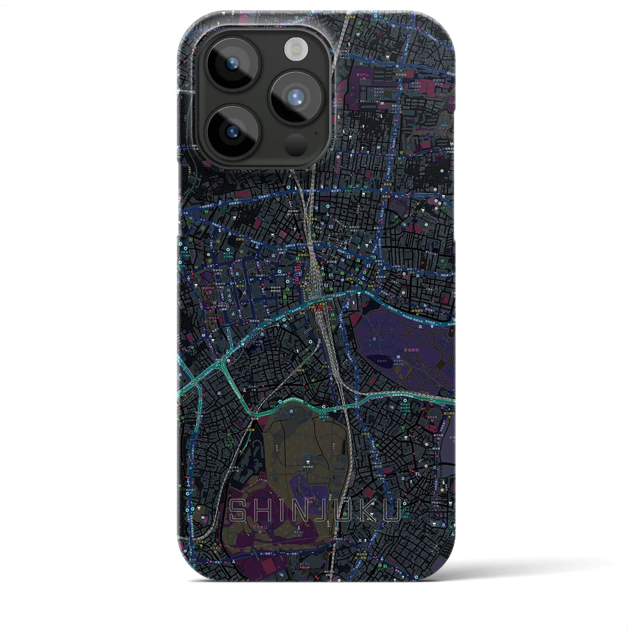 【新宿(東京都)】地図柄iPhoneケース(バックカバータイプ)