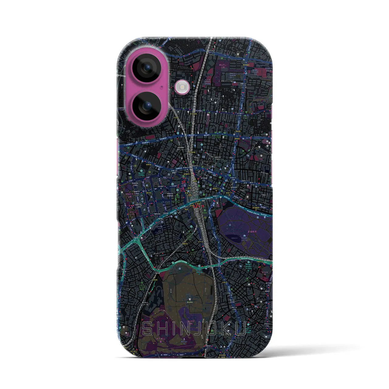 【新宿(東京都)】地図柄iPhoneケース(バックカバータイプ)