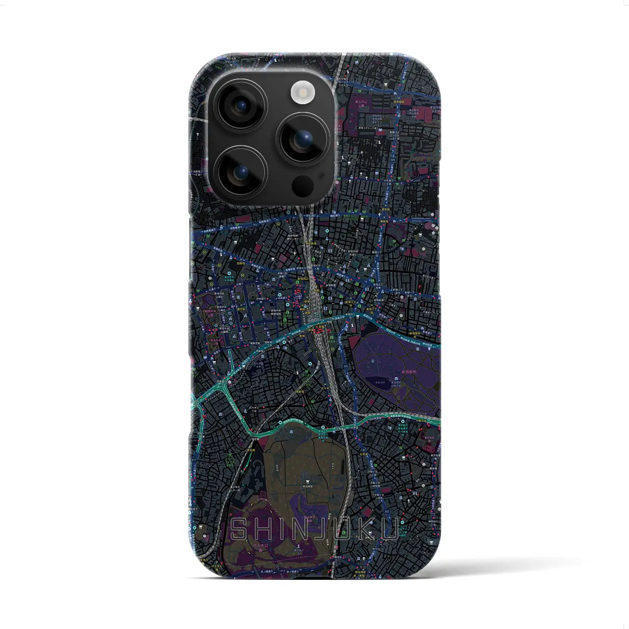 【新宿(東京都)】地図柄iPhoneケース(バックカバータイプ)