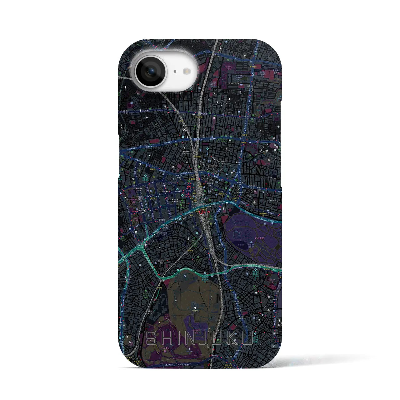 【新宿(東京都)】地図柄iPhoneケース(バックカバータイプ)