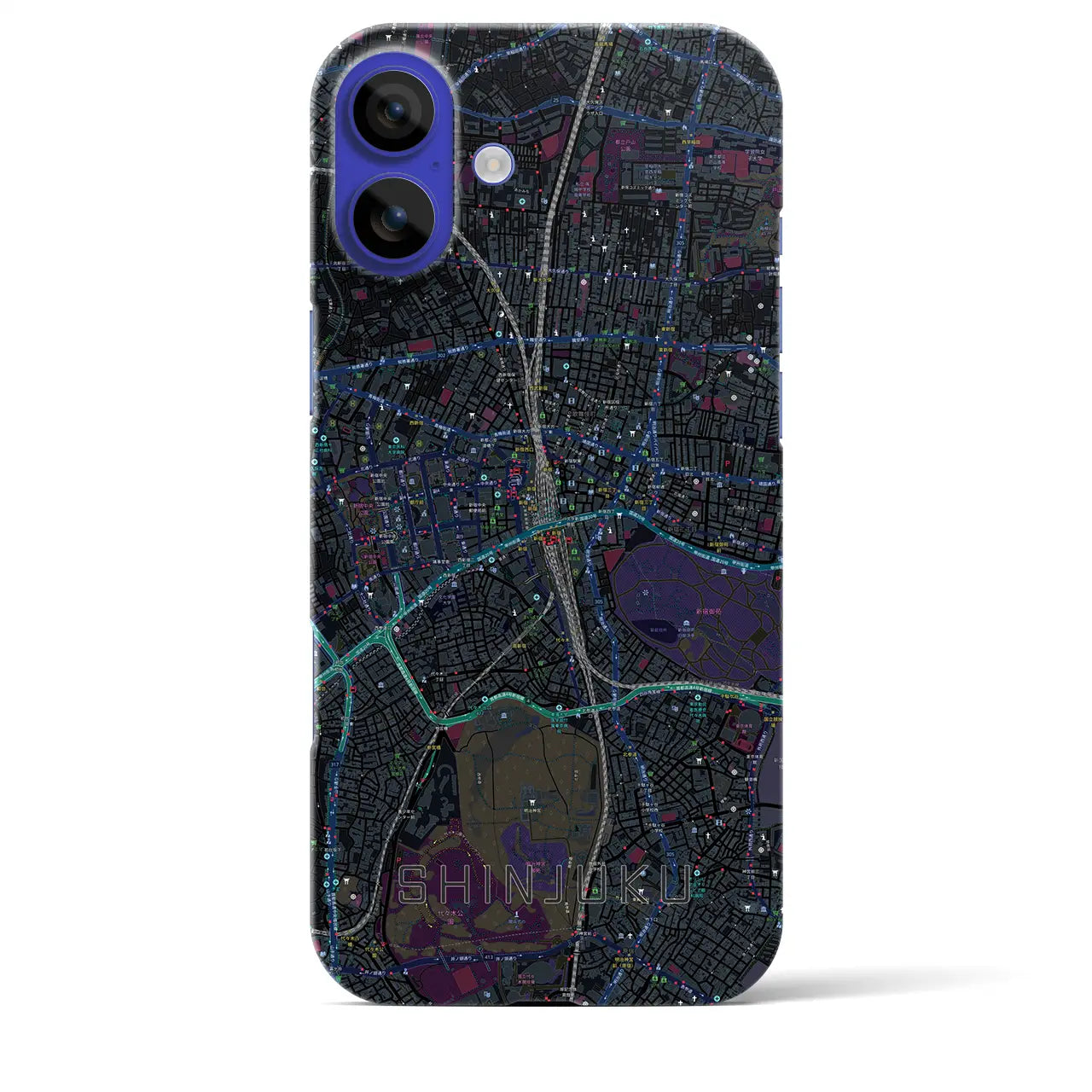 【新宿(東京都)】地図柄iPhoneケース(バックカバータイプ)