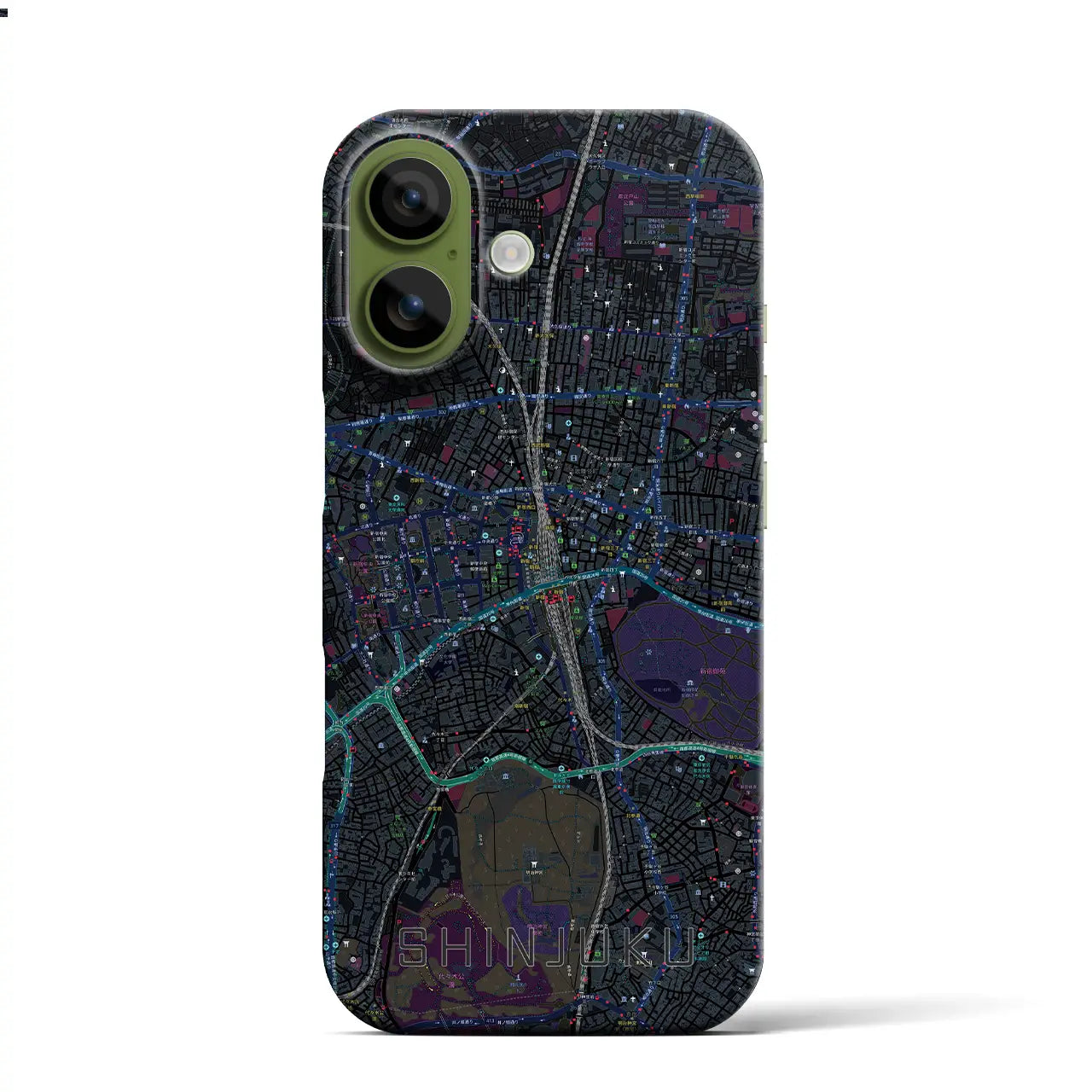 【新宿(東京都)】地図柄iPhoneケース(バックカバータイプ)