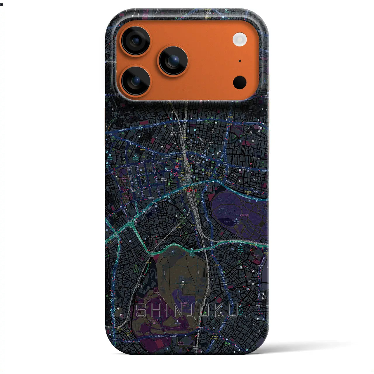 【新宿(東京都)】地図柄iPhoneケース(バックカバータイプ)