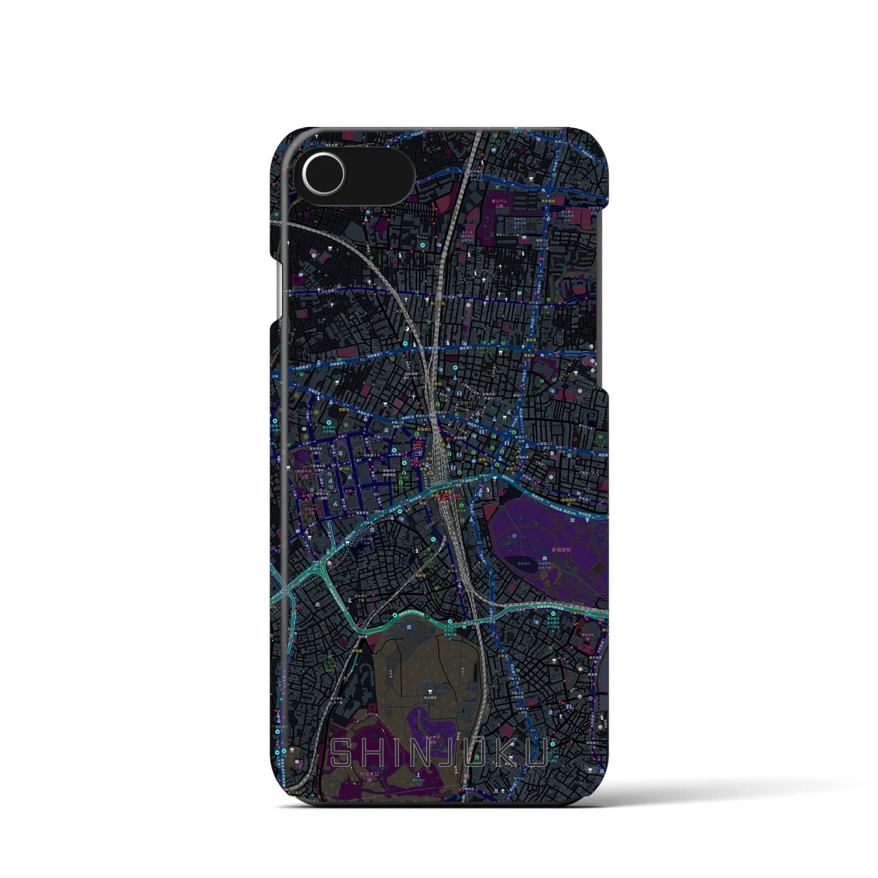 【新宿(東京都)】地図柄iPhoneケース(バックカバータイプ)