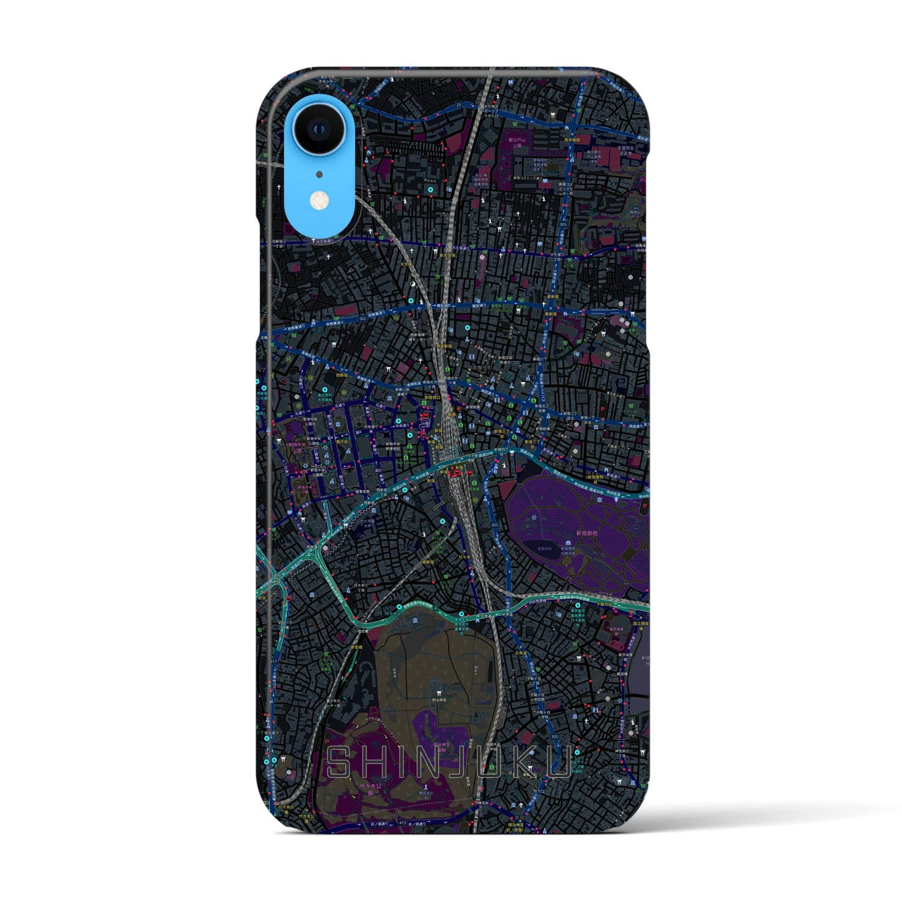 【新宿(東京都)】地図柄iPhoneケース(バックカバータイプ)