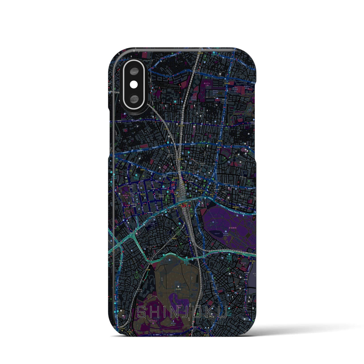 【新宿(東京都)】地図柄iPhoneケース(バックカバータイプ)