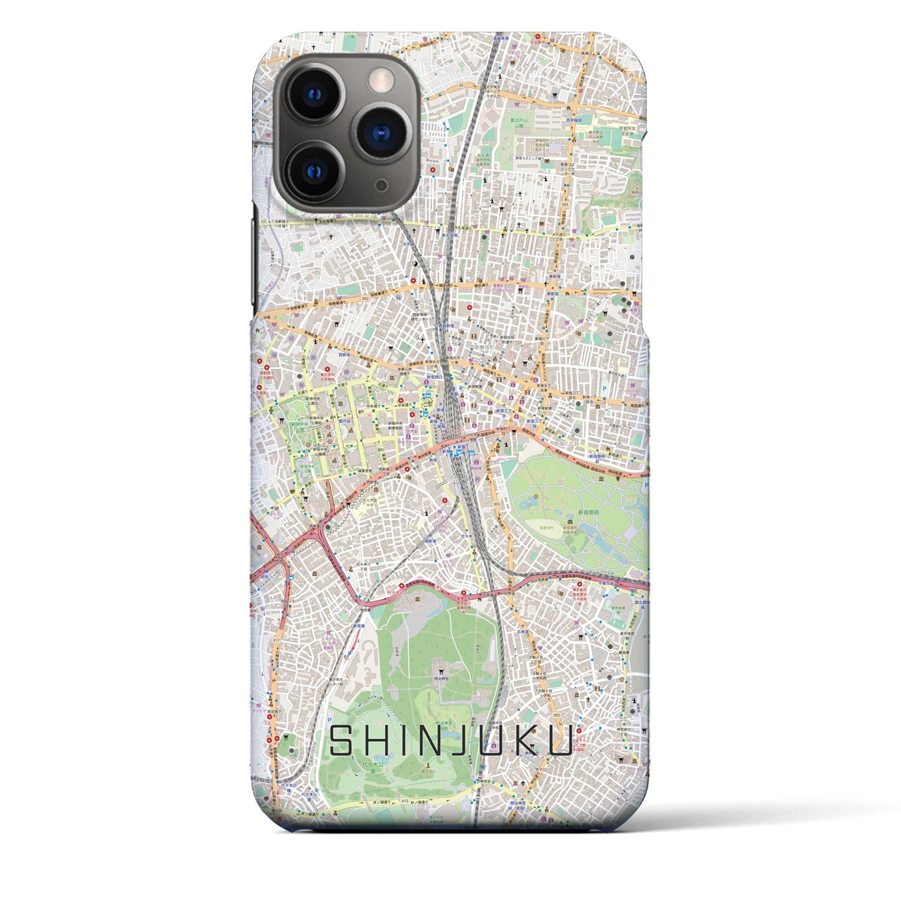 【新宿(東京都)】地図柄iPhoneケース(バックカバータイプ)