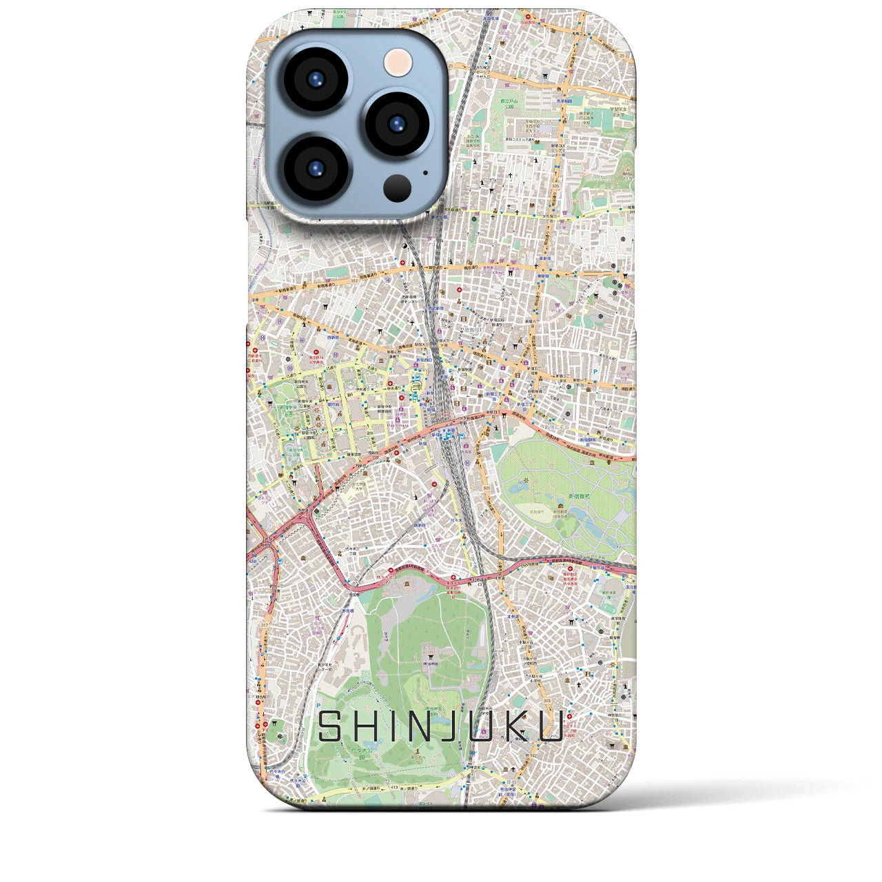 【新宿(東京都)】地図柄iPhoneケース(バックカバータイプ)