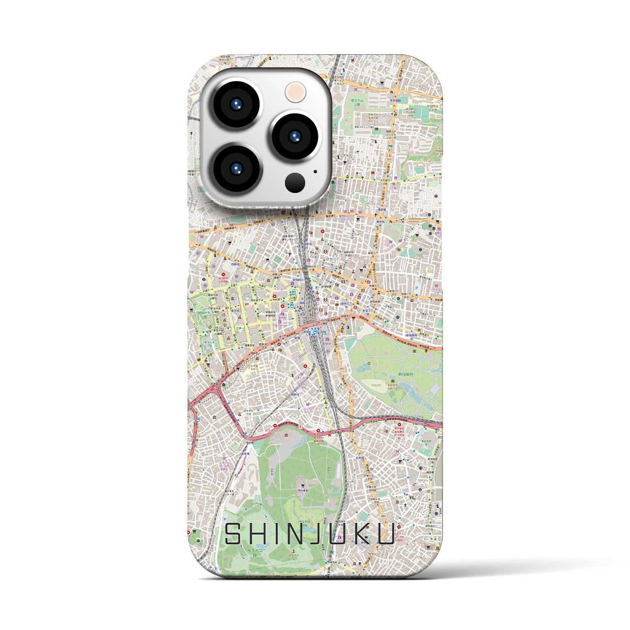 【新宿(東京都)】地図柄iPhoneケース(バックカバータイプ)