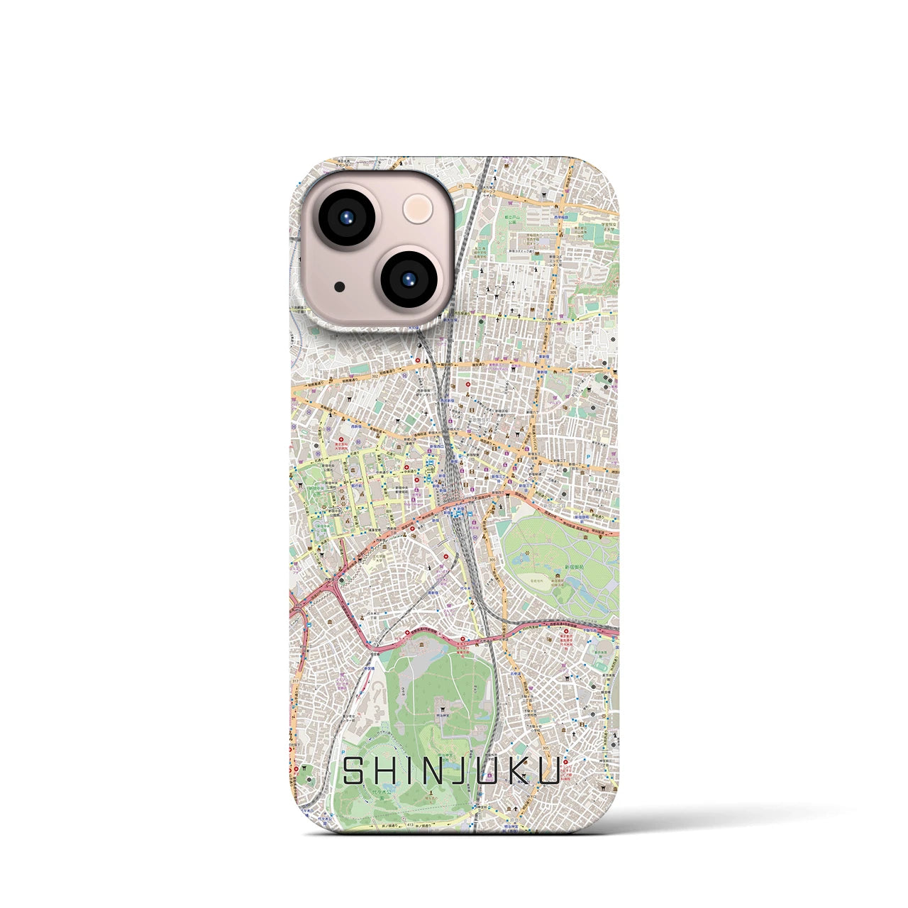 【新宿(東京都)】地図柄iPhoneケース(バックカバータイプ)