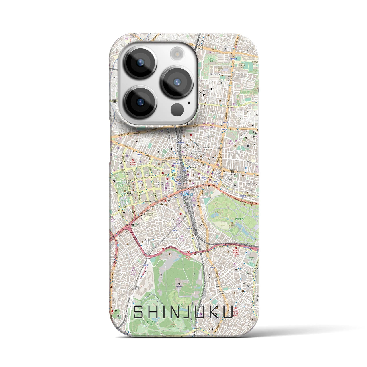 【新宿(東京都)】地図柄iPhoneケース(バックカバータイプ)