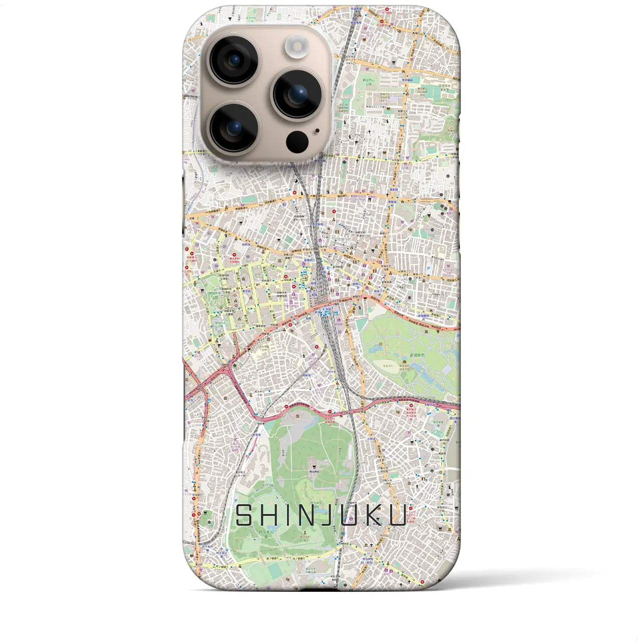 【新宿(東京都)】地図柄iPhoneケース(バックカバータイプ)
