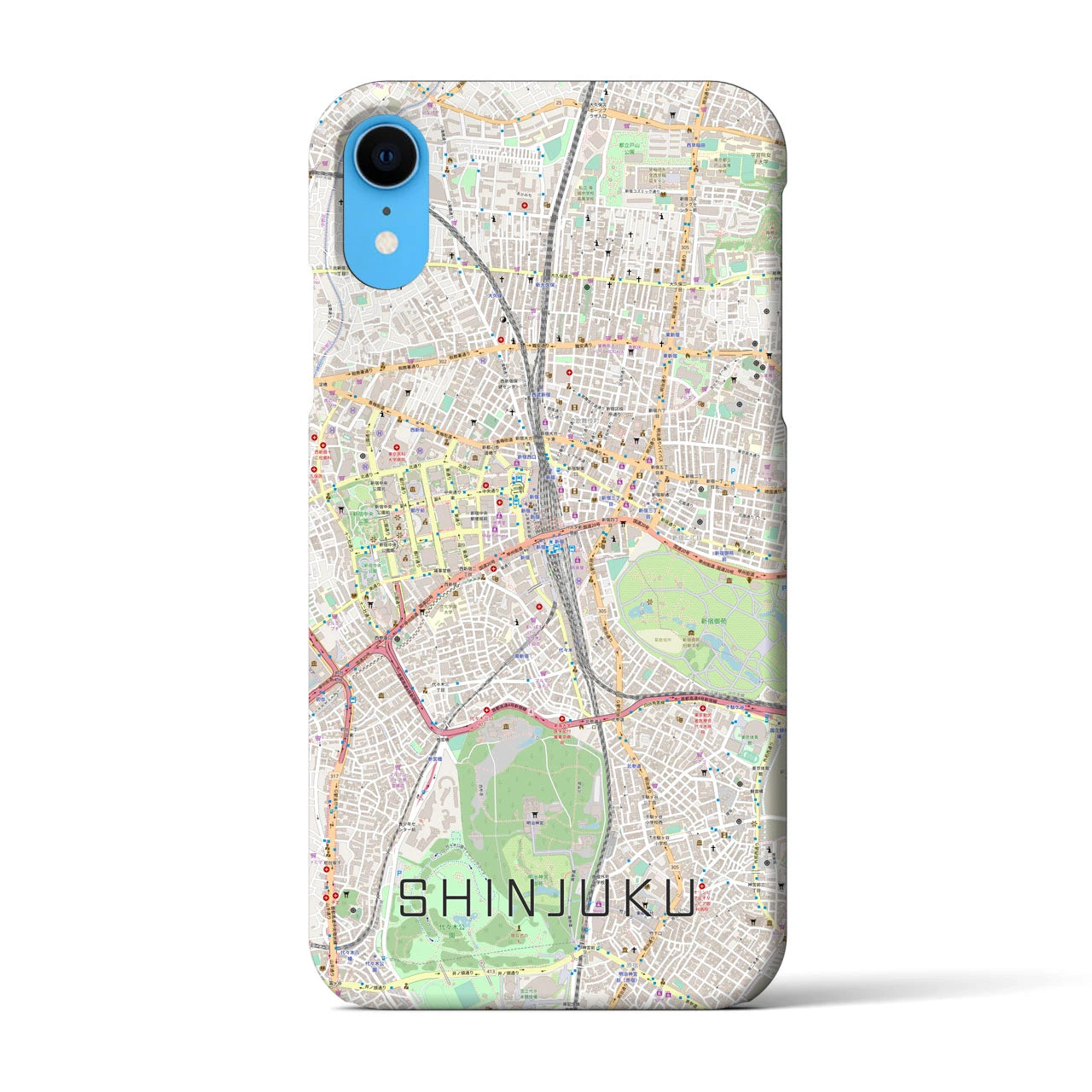 【新宿(東京都)】地図柄iPhoneケース(バックカバータイプ)