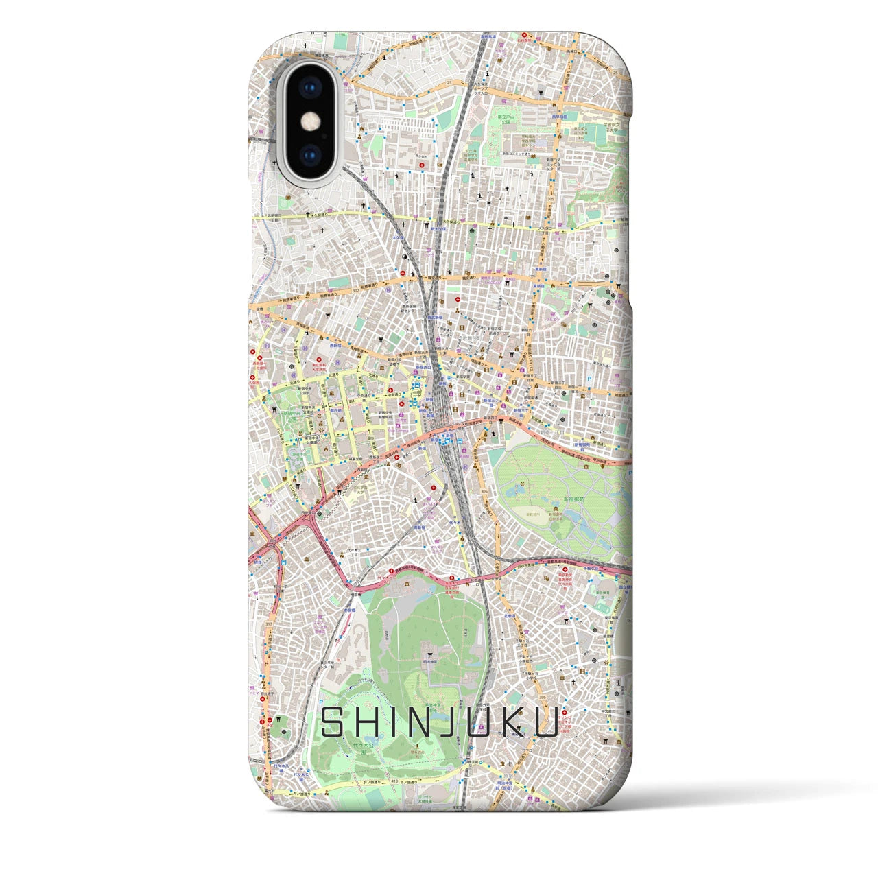 【新宿(東京都)】地図柄iPhoneケース(バックカバータイプ)