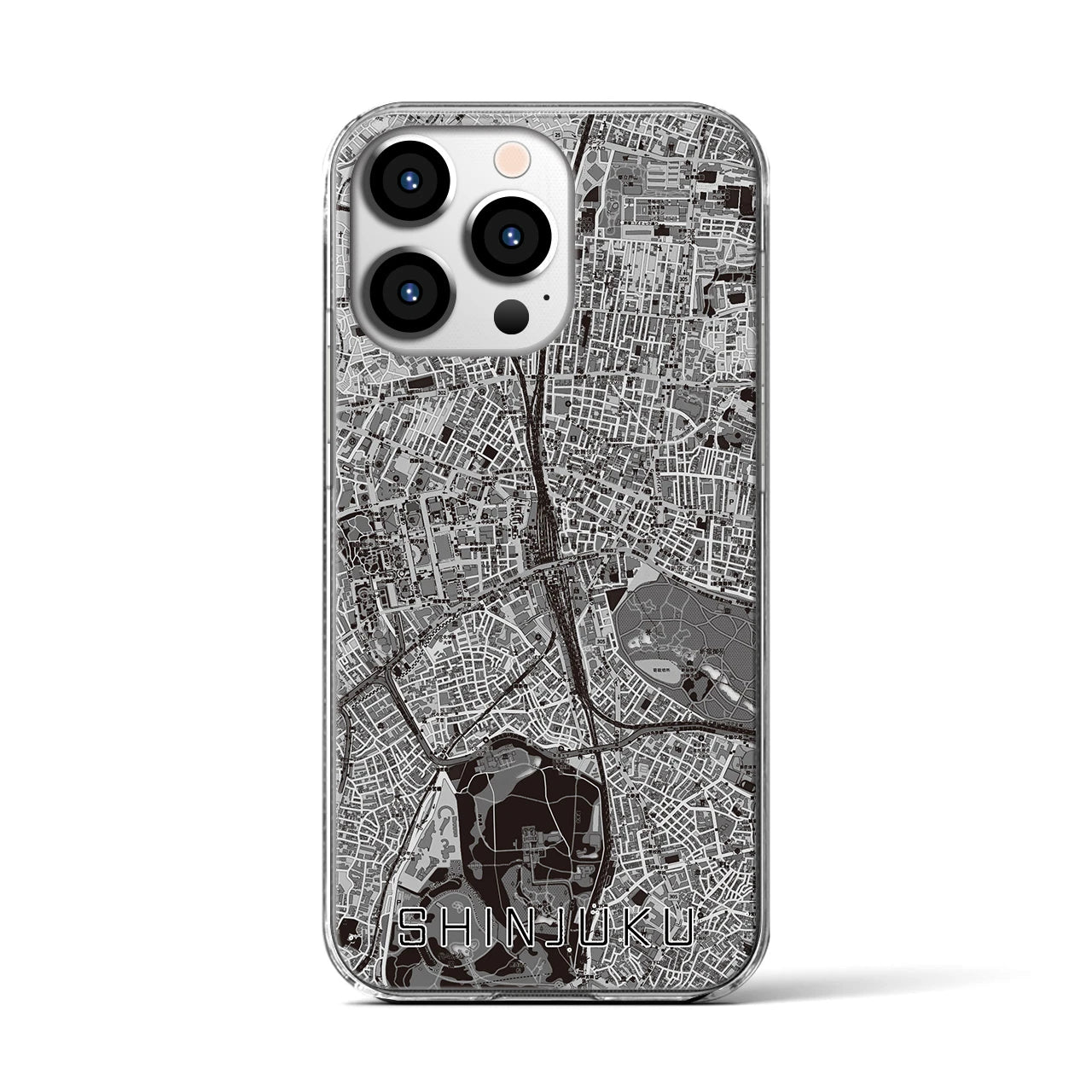 【新宿(東京都)】地図柄iPhoneケース(クリアタイプ)