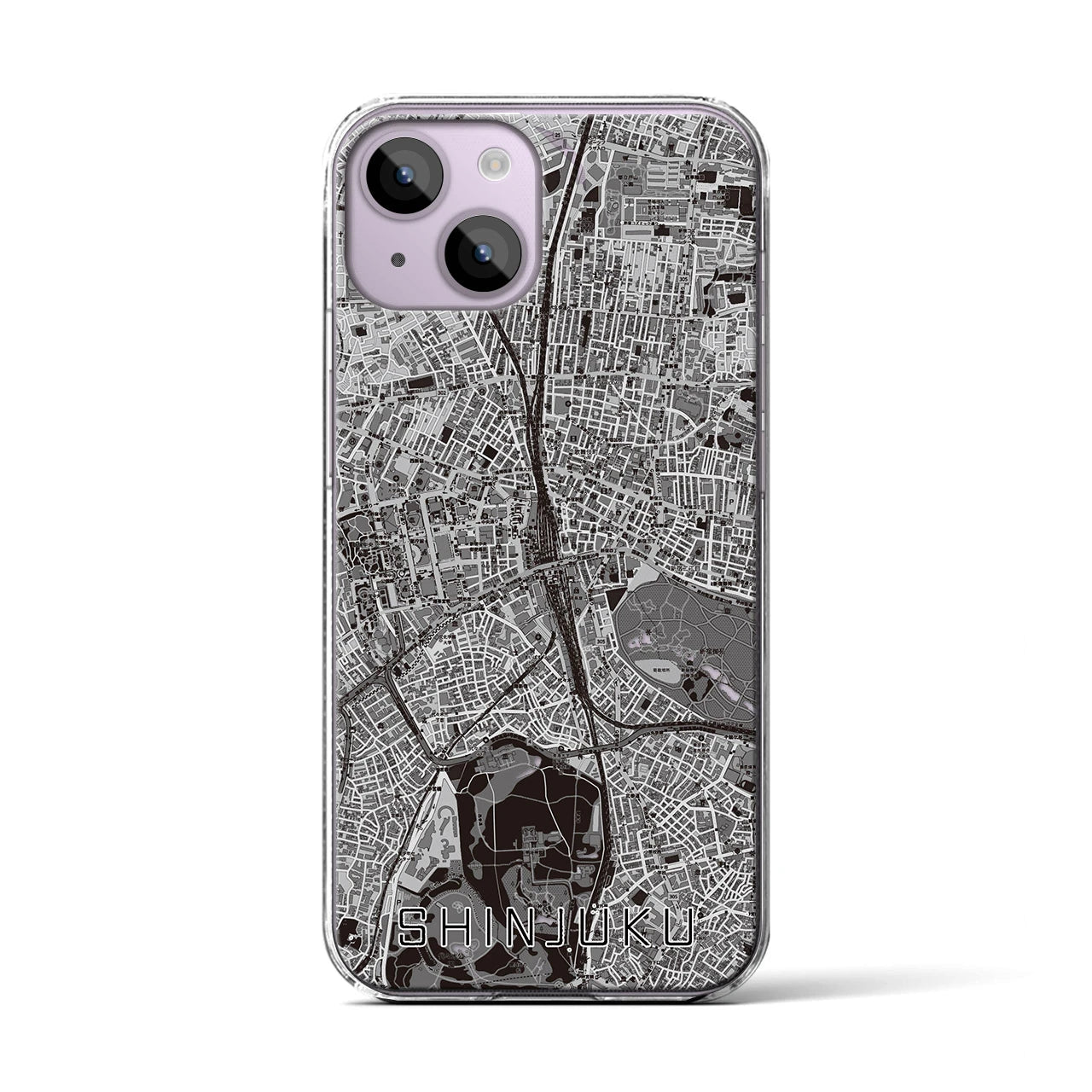 【新宿(東京都)】地図柄iPhoneケース(クリアタイプ)