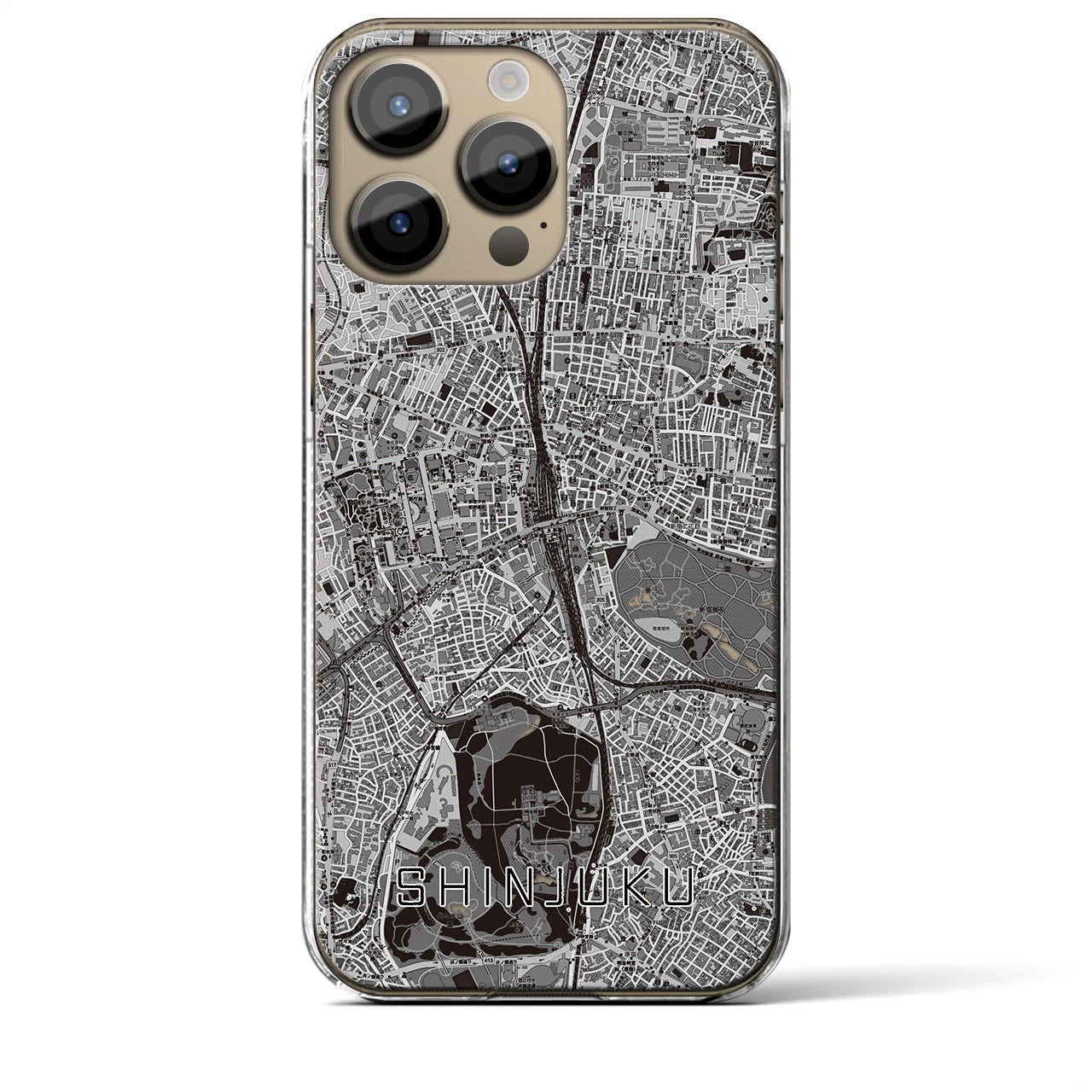 【新宿(東京都)】地図柄iPhoneケース(クリアタイプ)