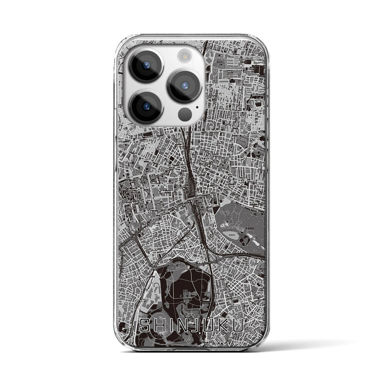【新宿(東京都)】地図柄iPhoneケース(クリアタイプ)