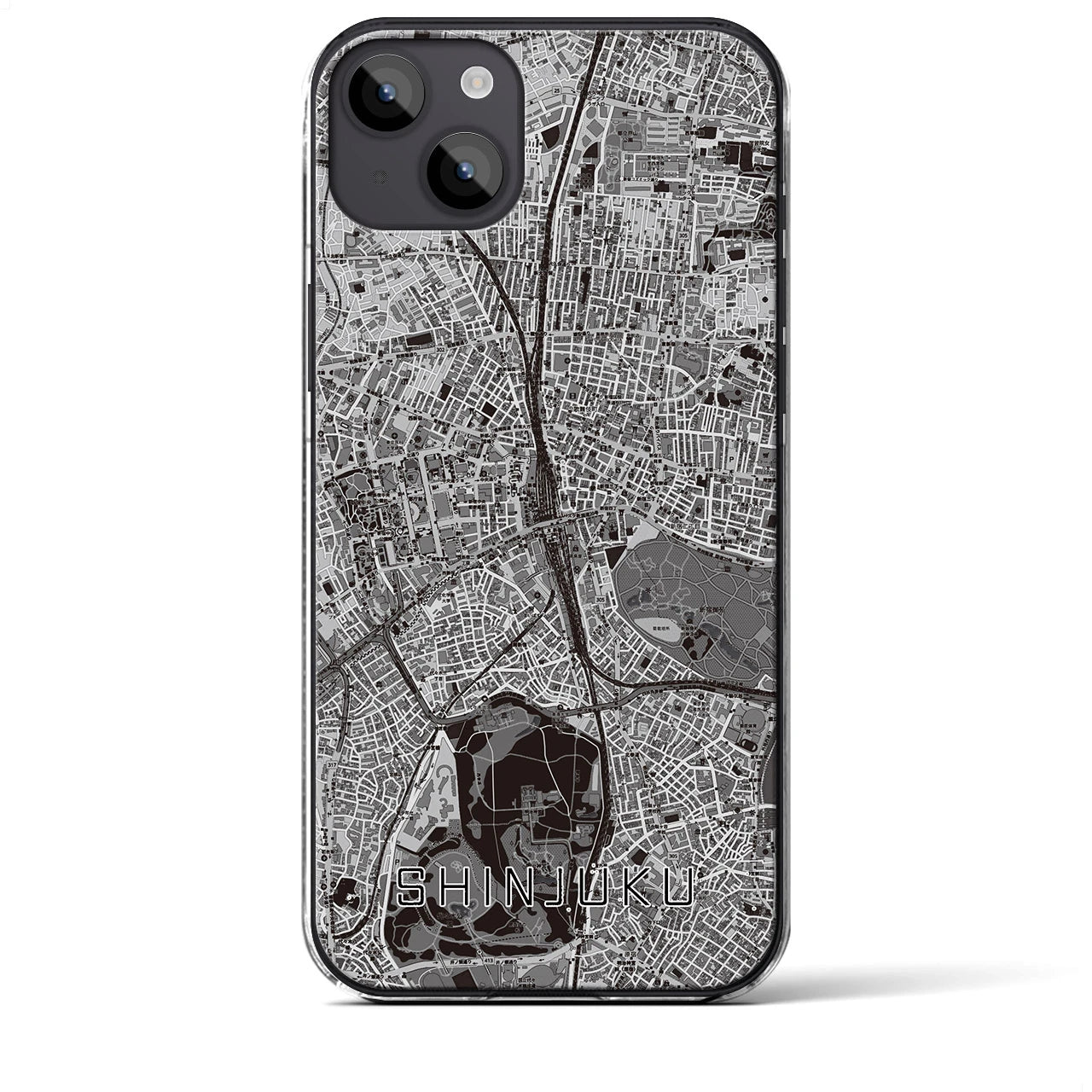 【新宿(東京都)】地図柄iPhoneケース(クリアタイプ)