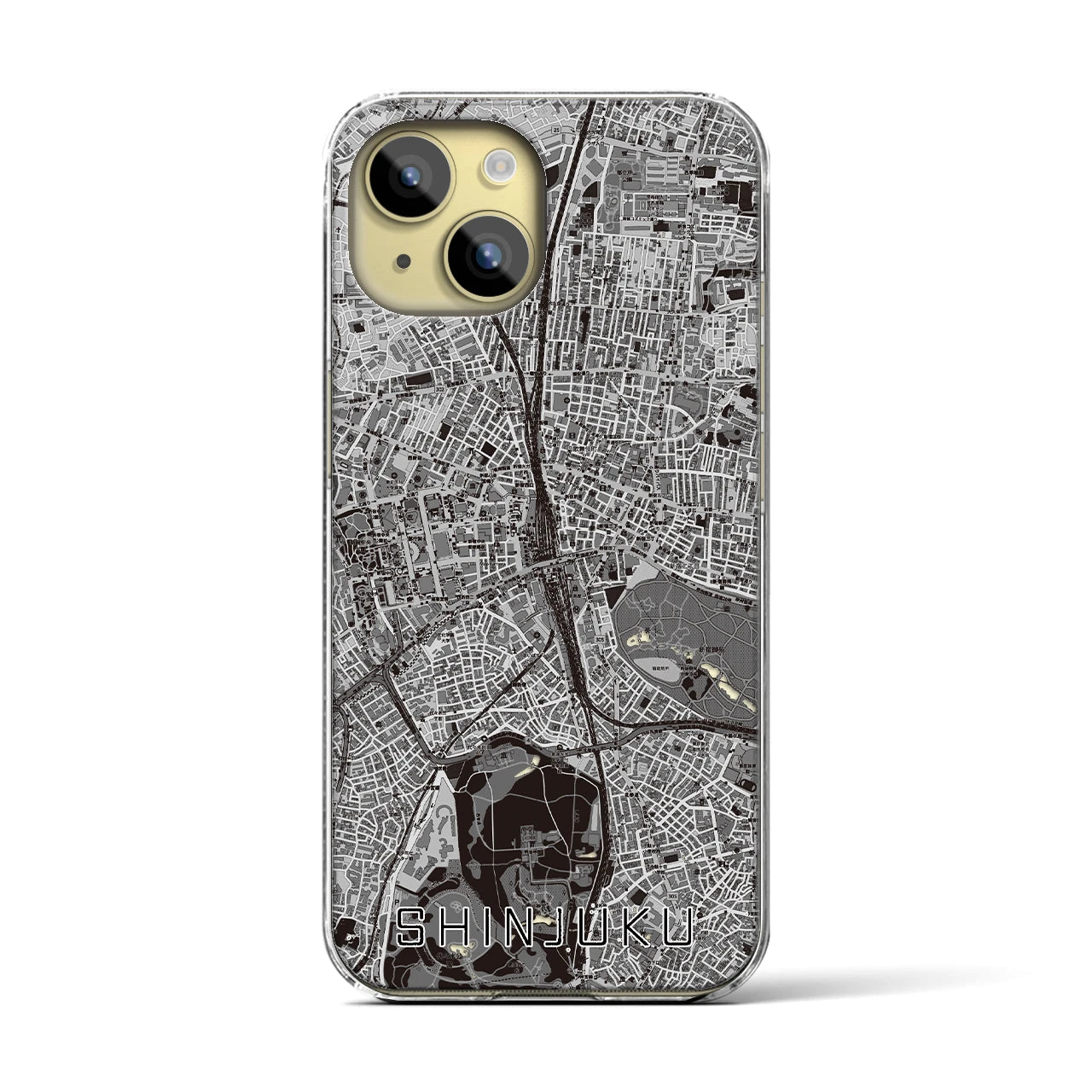 【新宿(東京都)】地図柄iPhoneケース(クリアタイプ)