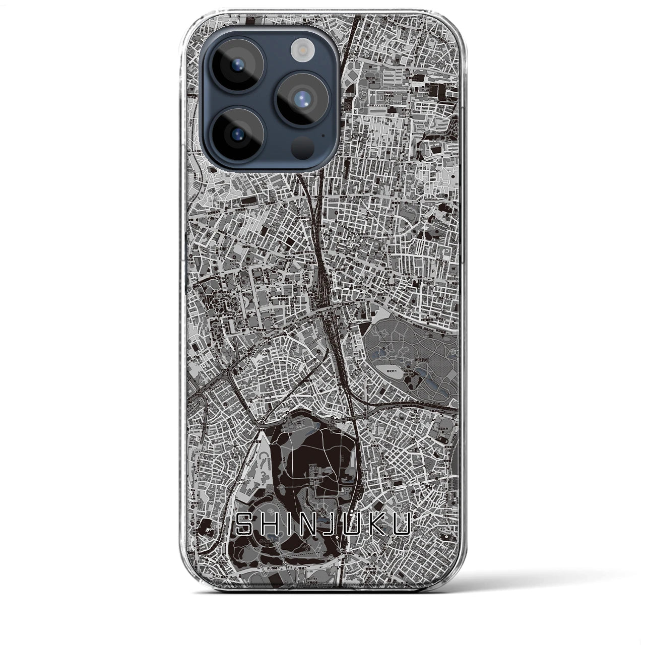 【新宿(東京都)】地図柄iPhoneケース(クリアタイプ)