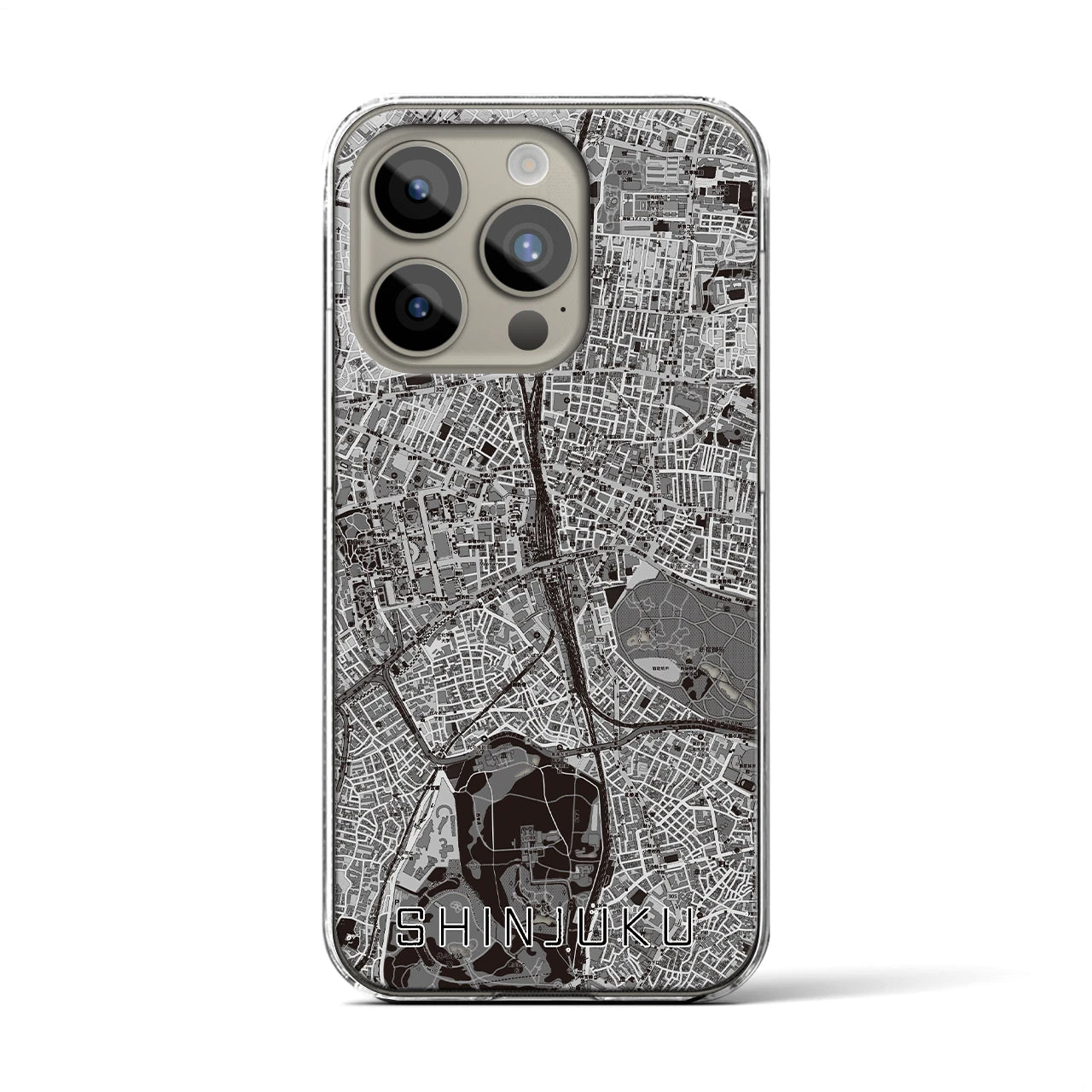 【新宿(東京都)】地図柄iPhoneケース(クリアタイプ)