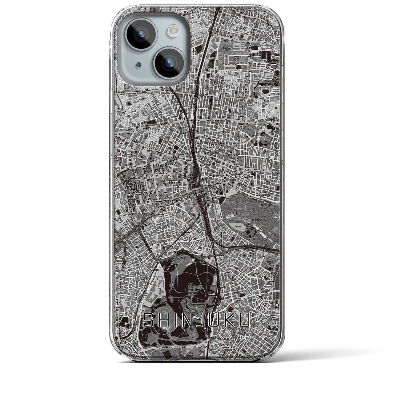 【新宿(東京都)】地図柄iPhoneケース(クリアタイプ)