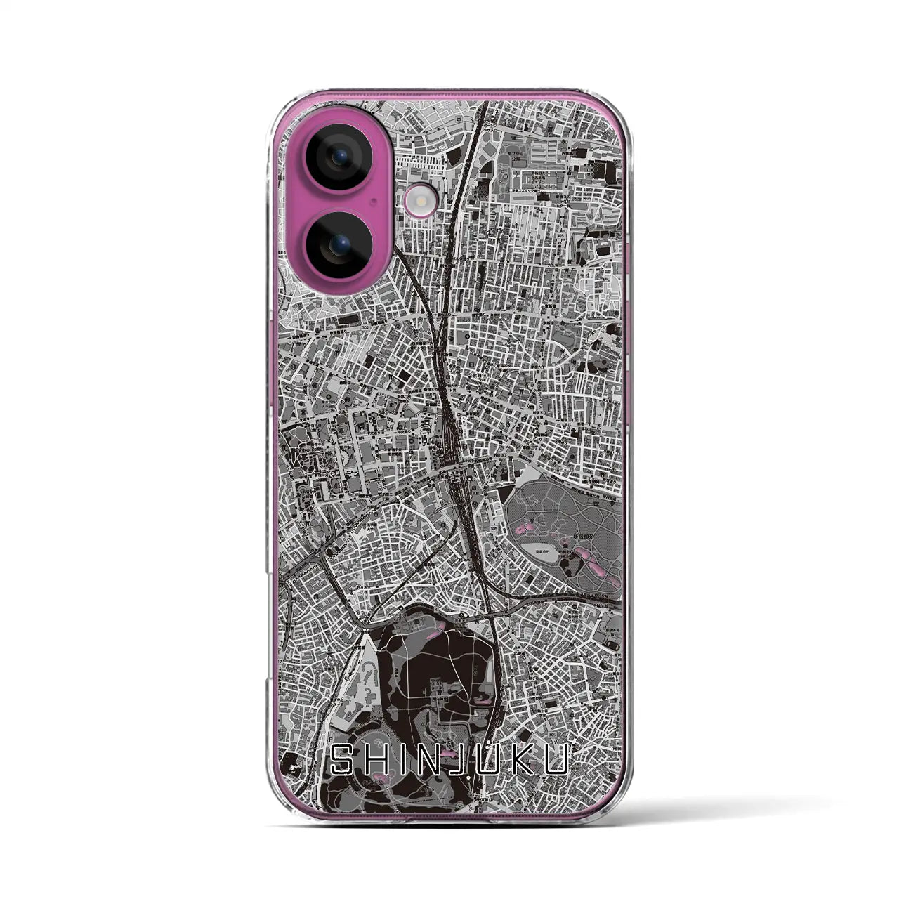 【新宿(東京都)】地図柄iPhoneケース(クリアタイプ)